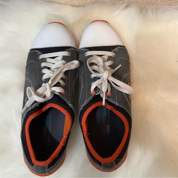 Dr. Scholl’s women’s Jamie lace up navy & orange in size 10 - Picture 5 of 12